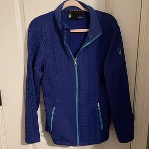 Spyder Women's Textured Blue Ski Jacket